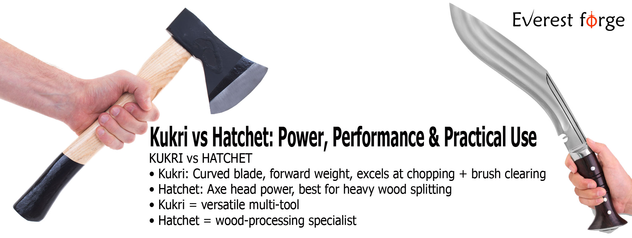 Kukri vs Hatchet Comparison