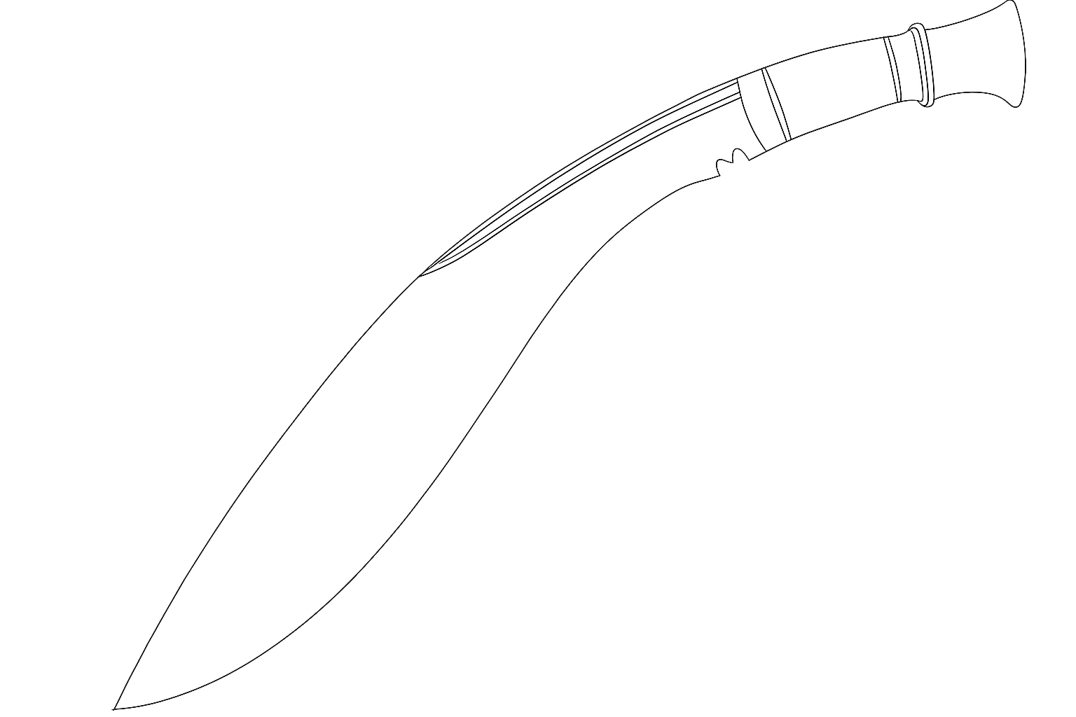Traditional hand-forged Nepalese kukri khukuri blade