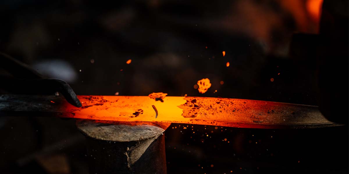 The making of a hand-forged blade at Everest Forge — blacksmiths forging swords, kukris and machetes in Kathmandu, Nepal