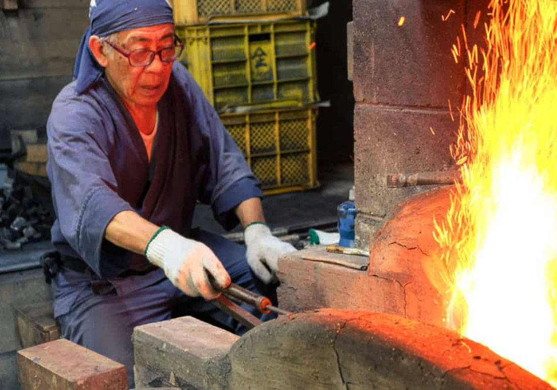 Traditional Japanese forging process